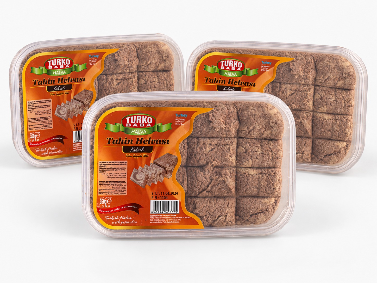 3'Lü Kase Kakaolu Helva (350 Gr)