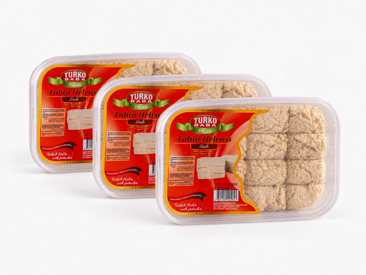 3'Lü Kase Sade Helva (350 Gr)