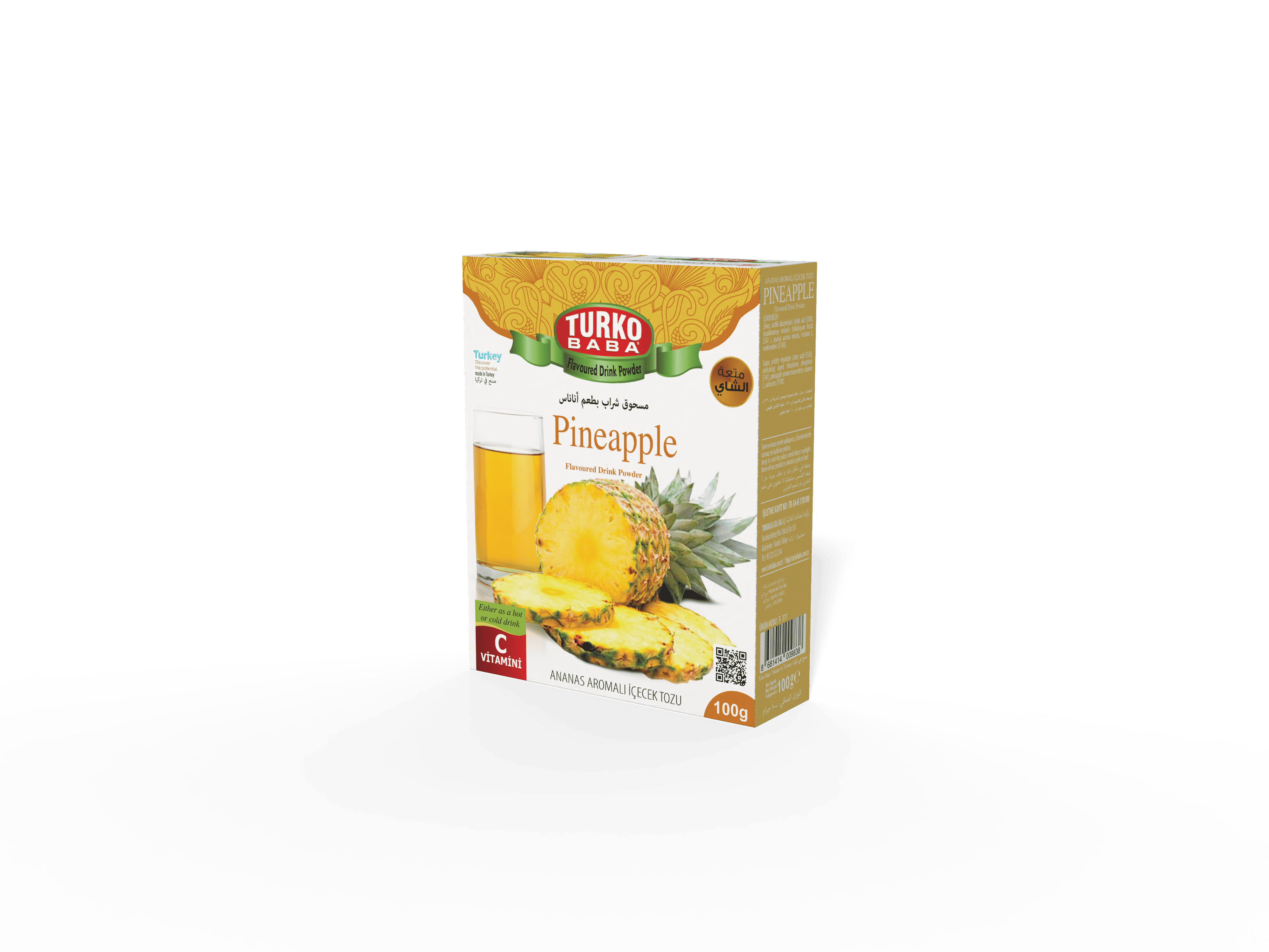 4'Lü Ananas Aromalı Toz İçecek ( 300 Gr )