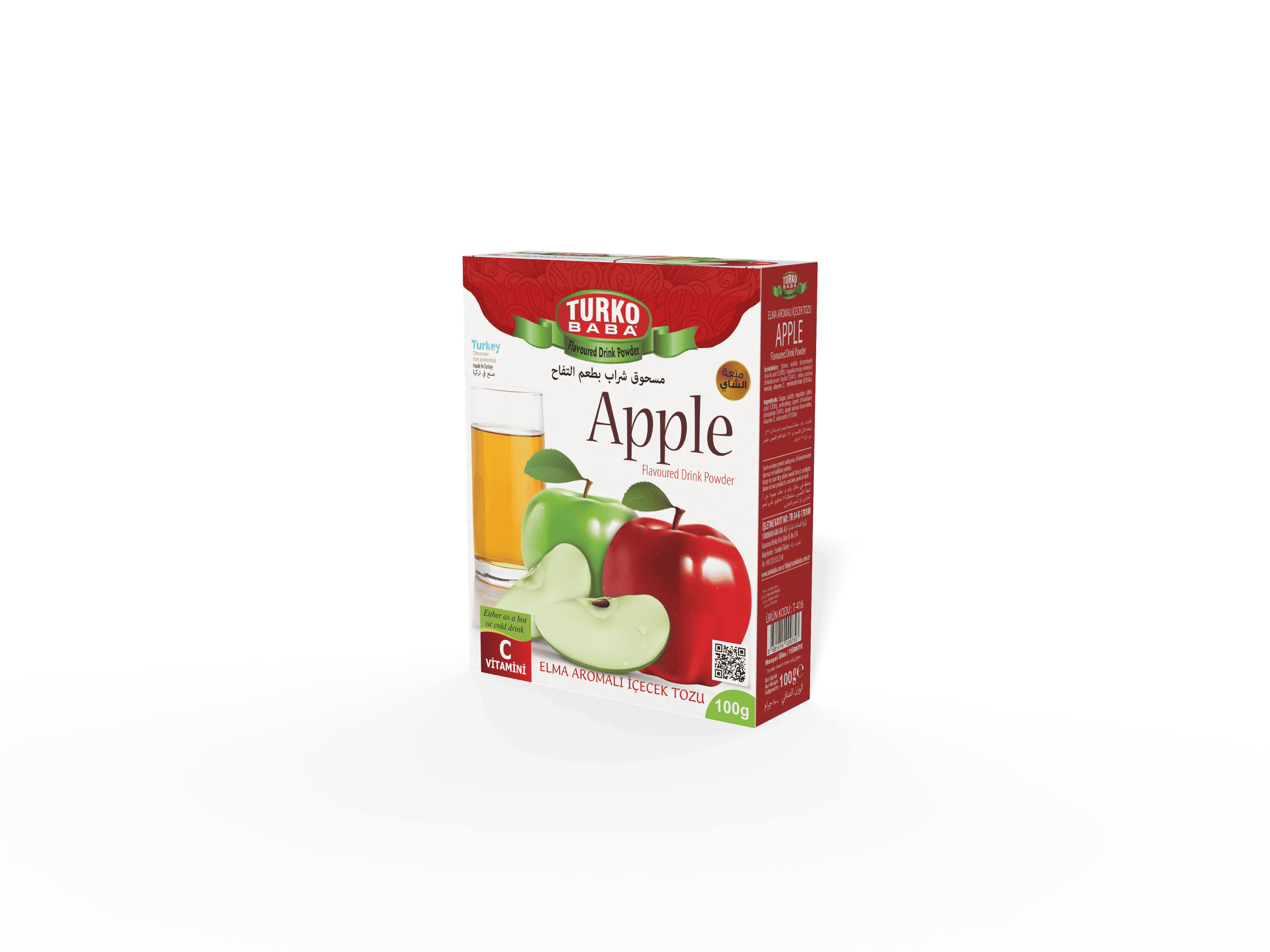 4'Lü Elma Aromalı Toz İçecek (300 Gr )