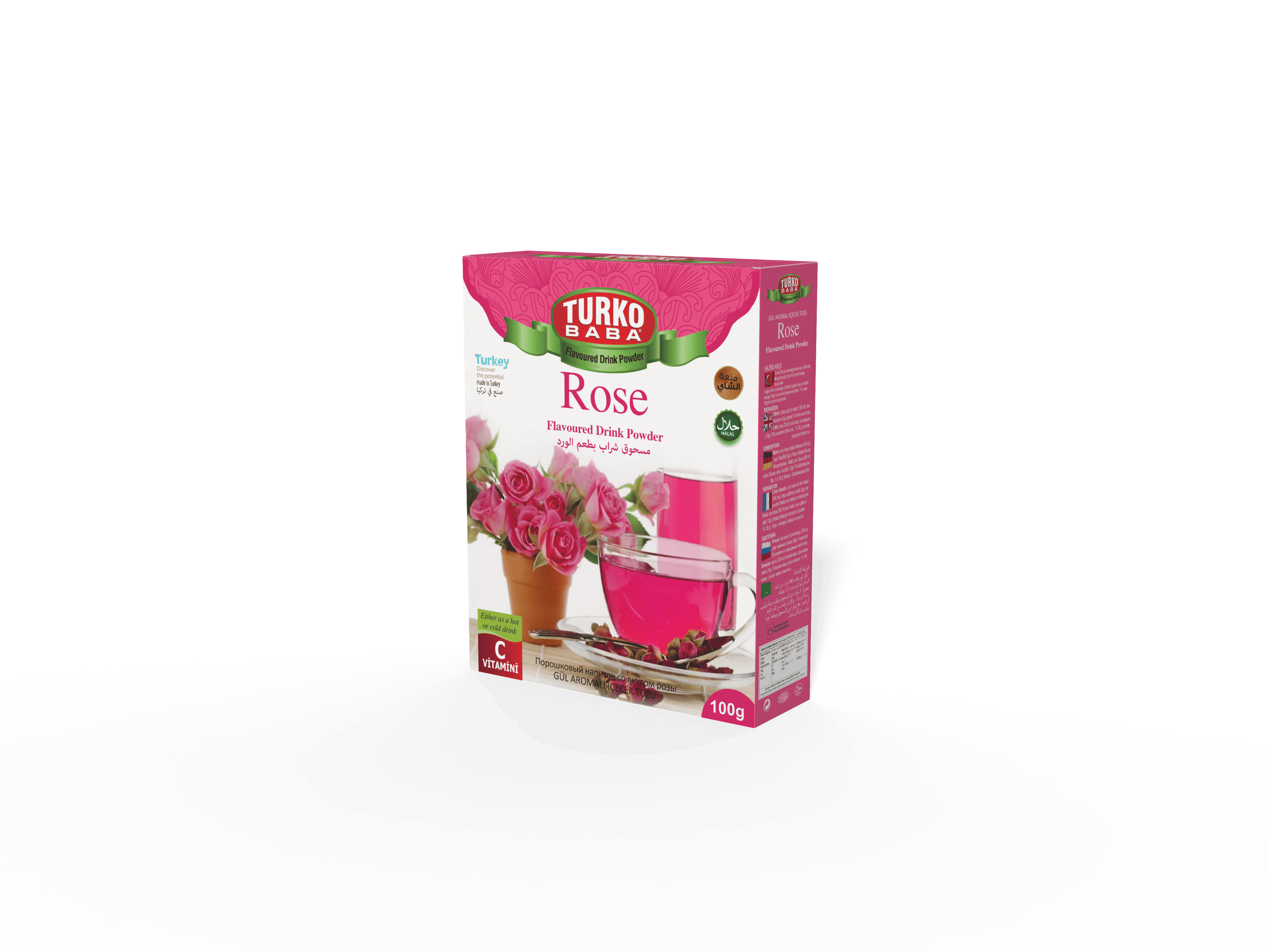 4'Lü Gül Aromalı Toz İçecek ( 300 Gr )