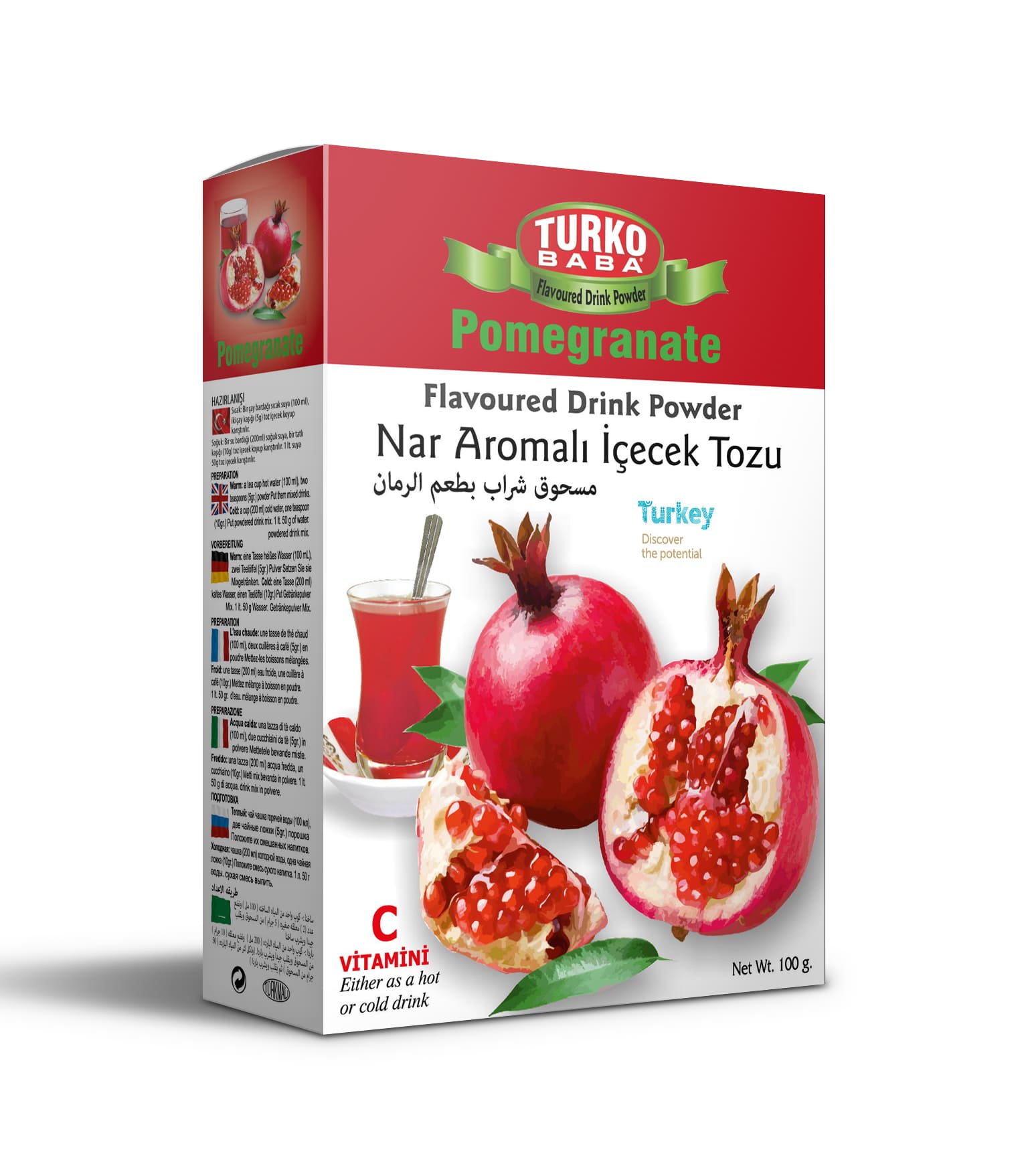 4'Lü Nar Aromalı Toz İçecek (300 Gr )