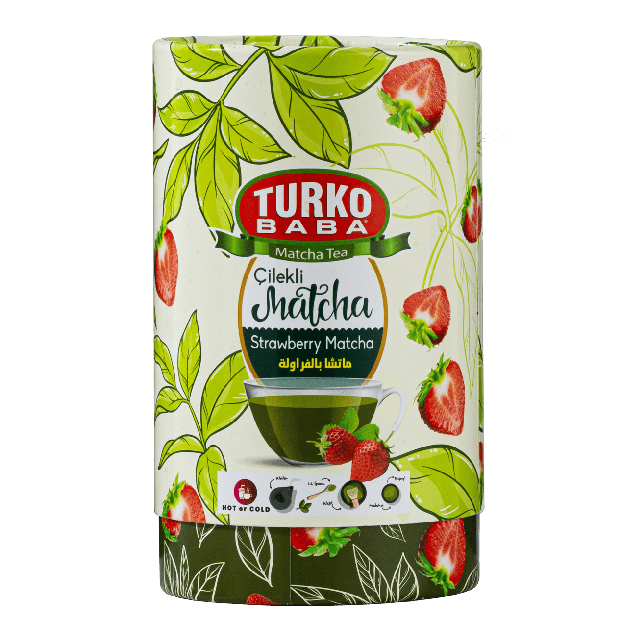 4'Lü Silindir Matcha Çilek Aromalı Toz İçecek        ( 200 Gr )