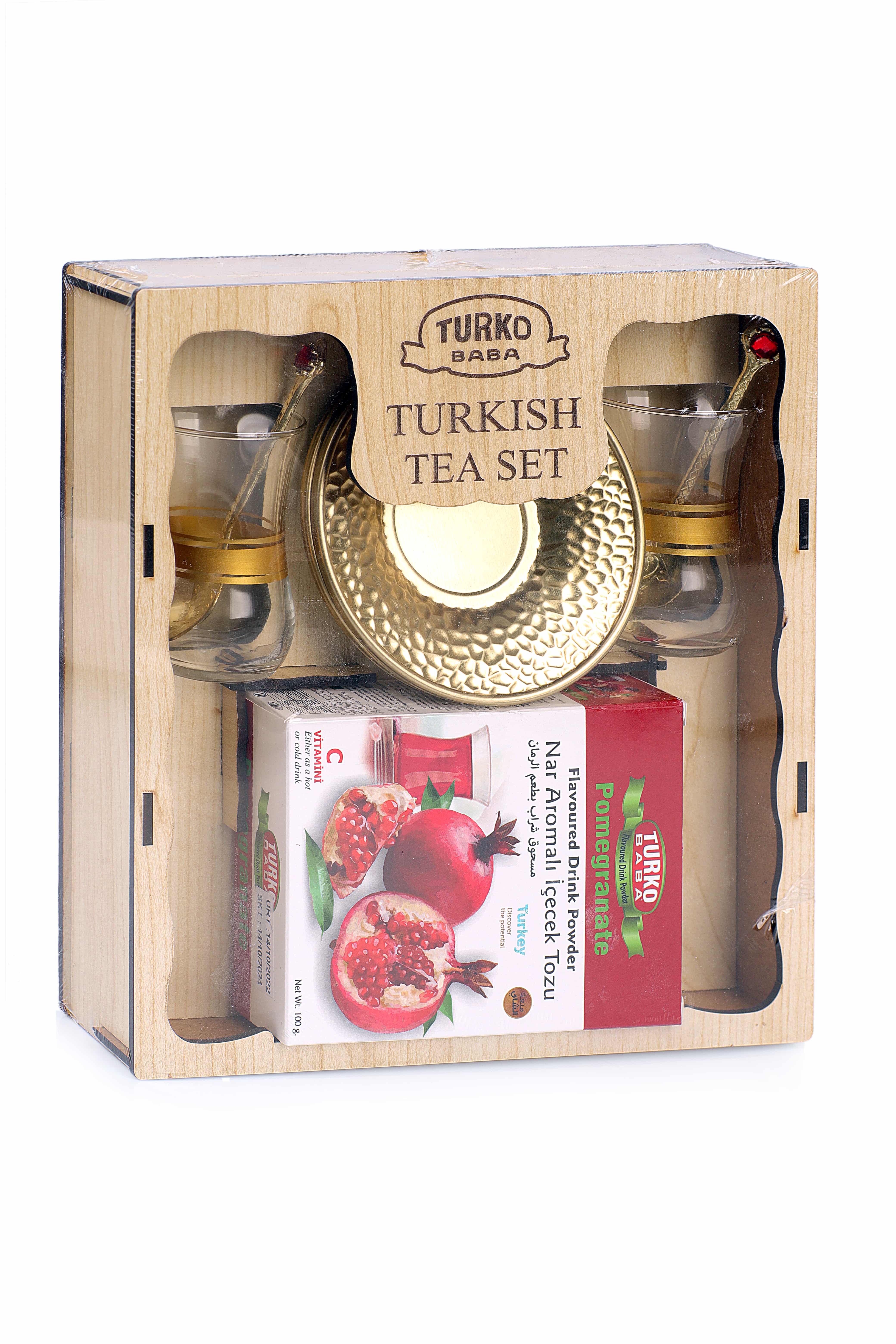 AHŞAP BARDAKLI LÜX ÇAY SETİ