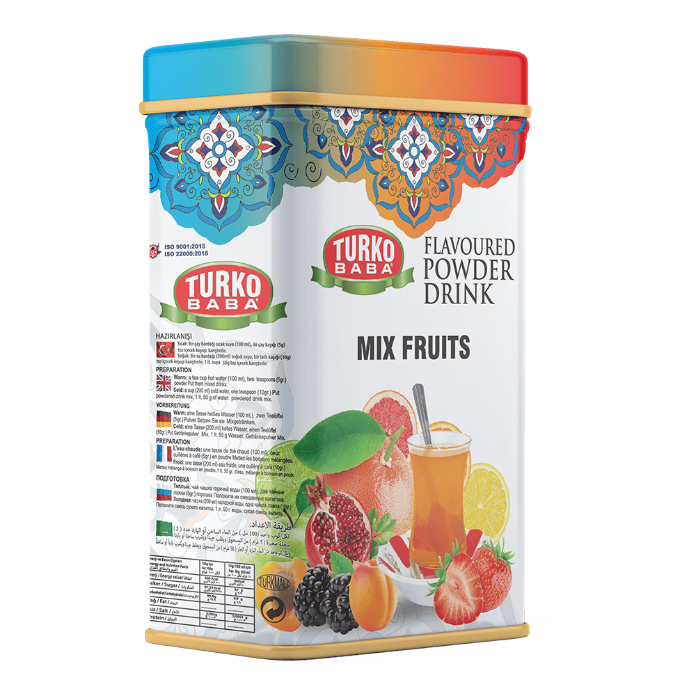 4'Lü Karışık Meyve Aromalı Teneke Toz İçecek ( 250 Gr )